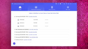 anyrecover data recovery select partition to scan
